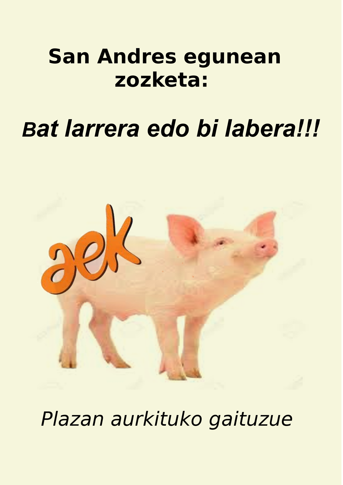San Andres eguneko zozketa