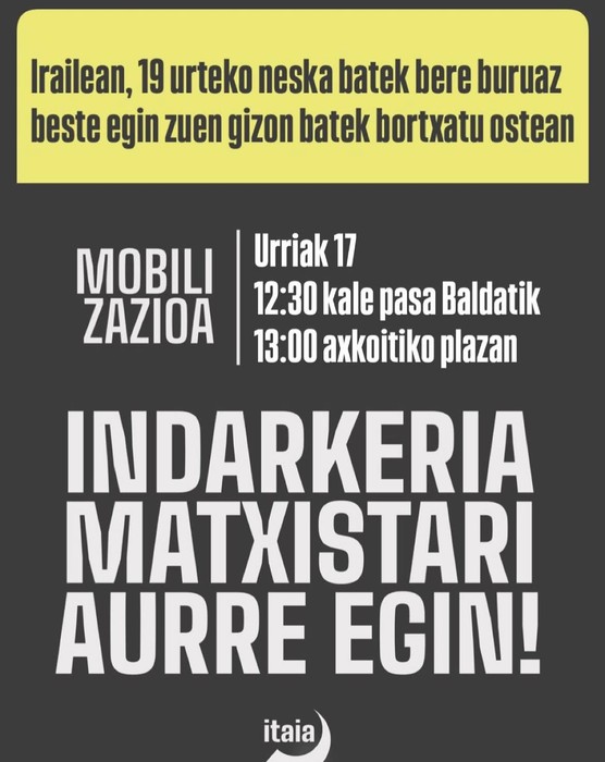 Mobilizazioa: 'Indarkeria matxistari aurre egin'