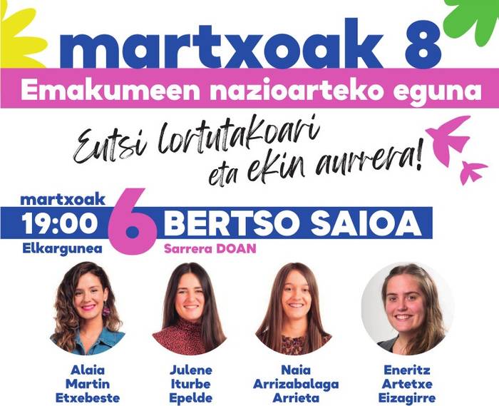 Saioa: Martxoaren 8aren bueltako bertso saioa