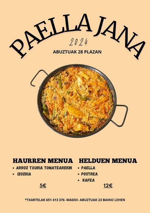 Oikiko San Bartolome jaiak: Paella jana