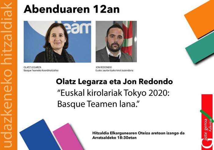 "Euskal Kirolariak Tokio 2020: Basque Team-en lana” hitzaldia, ostegun honetan Elkargunean