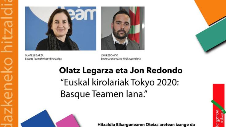 "Euskal Kirolariak Tokio 2020: Basque Team-en lana” hitzaldia, ostegun honetan Elkargunean