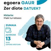 Hitzaldia: 'Euskararen egoera gaur. Zer diote datuek?'