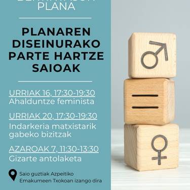 Berdintasun Plana osatzeko saio irekia