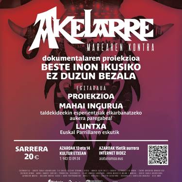 Proiekzioa eta mahai ingurua: 'Akelarre, marearen kontra'