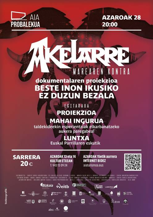 Proiekzioa eta mahai ingurua: 'Akelarre, marearen kontra'