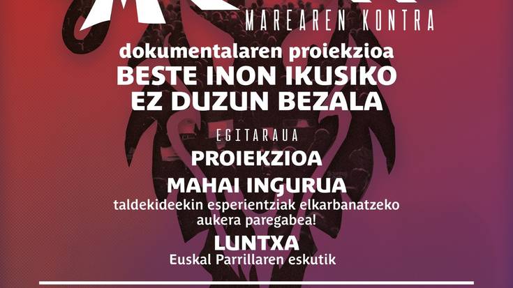 Proiekzioa eta mahai ingurua: 'Akelarre, marearen kontra'