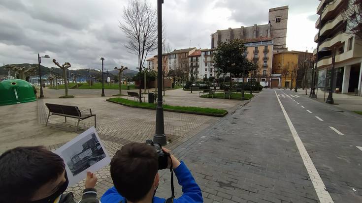 'Zumaia lehen eta orain' erakusketa sortu dute Zumaiako ikasleen argazkiekin