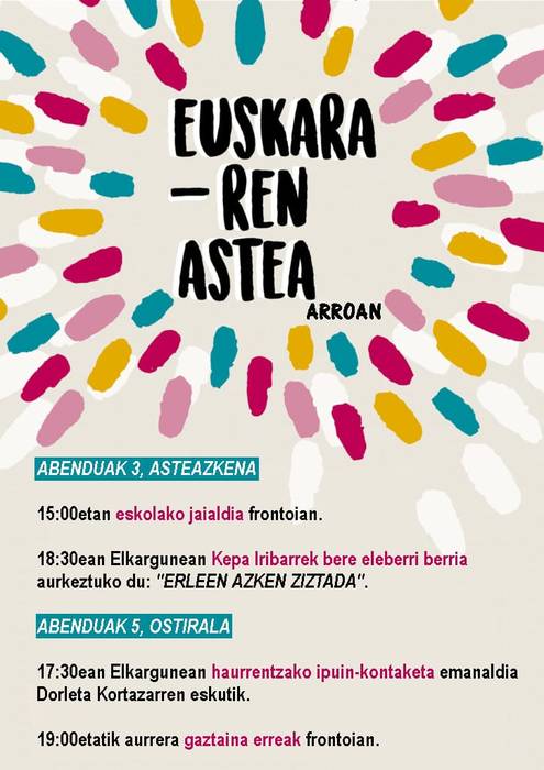 Euskararen Astea: Kepa Iribarren' Erleen azken ziztada' liburuaren aurkezpena