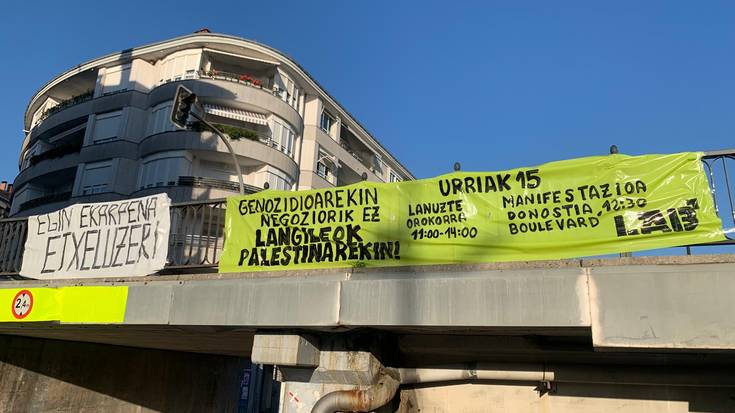 Palestinaren aldeko elkarretaratze zaratatsua egingo dute Orion ere gaur iluntzean