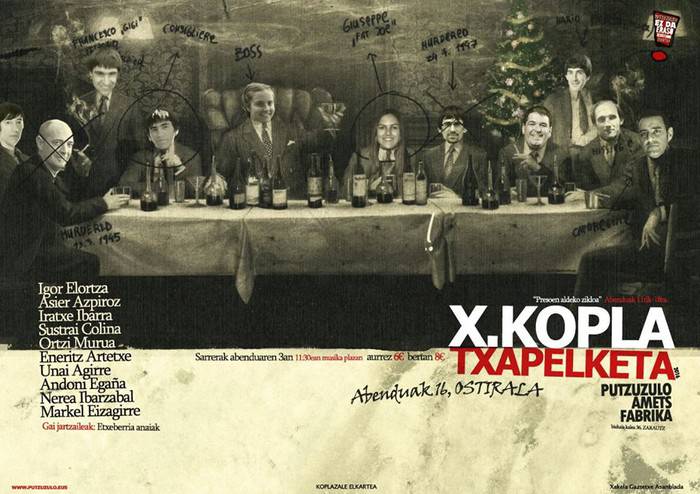 Abenduaren 16an izango da X. Kopla Txapelketa
