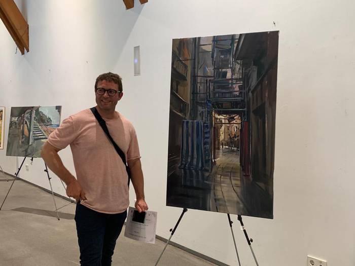 Eduardo Alsasuak irabazi du Zarauzko aire zabaleko pintura lehiaketa