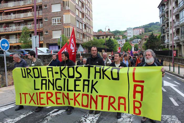 Maiatzaren 1eko mobilizazioetan parte hartzeko deia egin du Urola Kostako LABek