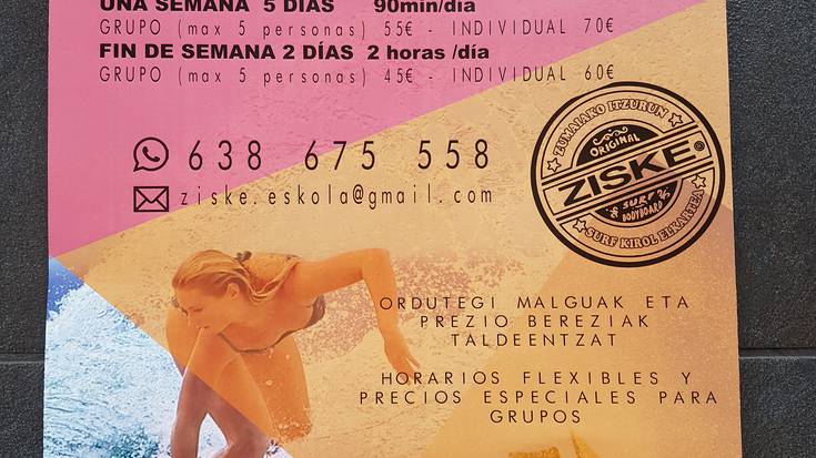 Surfeko eta bodyboardeko ikastaroak antolatu ditu Ziskek