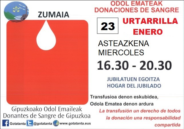 Gaur izango da urteko lehen odol ematea