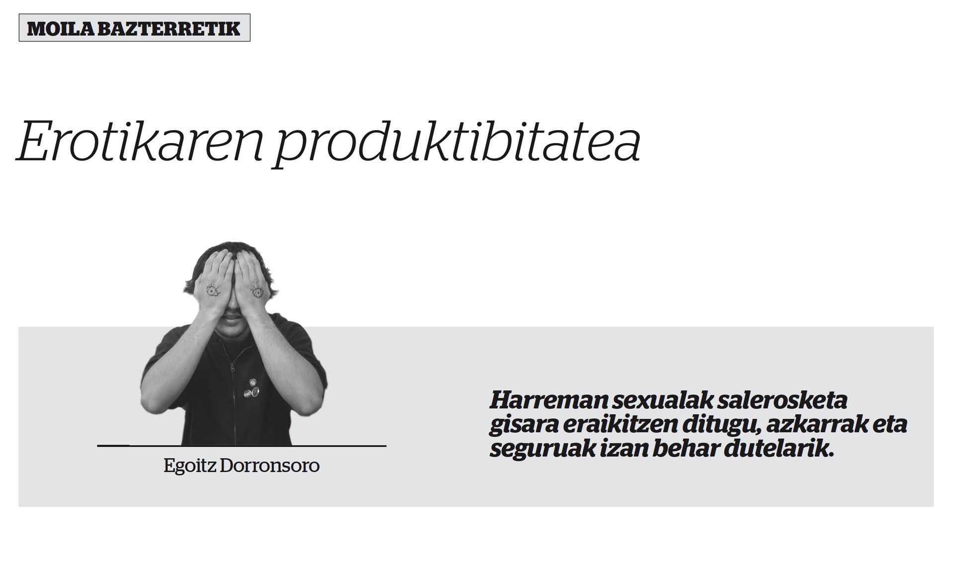 'Erotikaren produktibitatea'