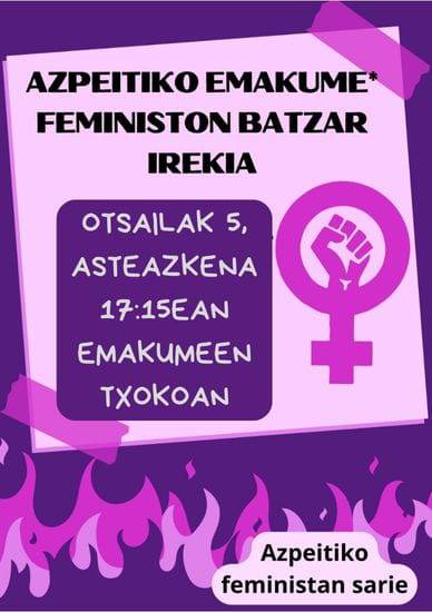 Batzarra: Azpeitiko emakume feministen batzar irekia