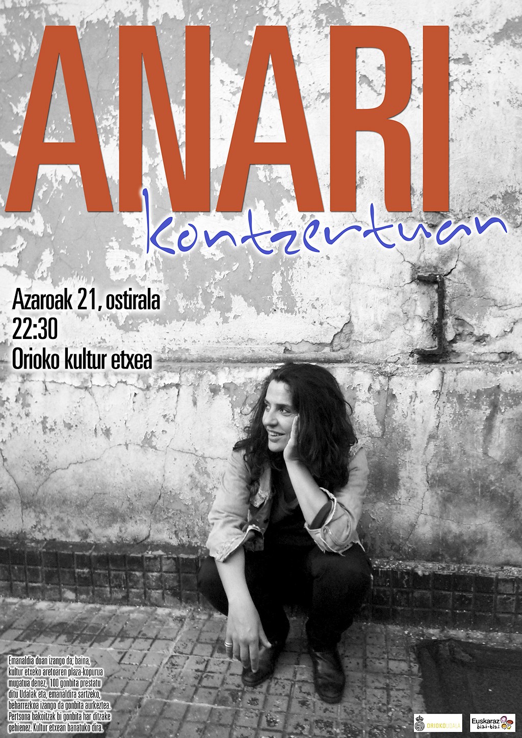 Kartelak: Anariren kontzertua ostiralean