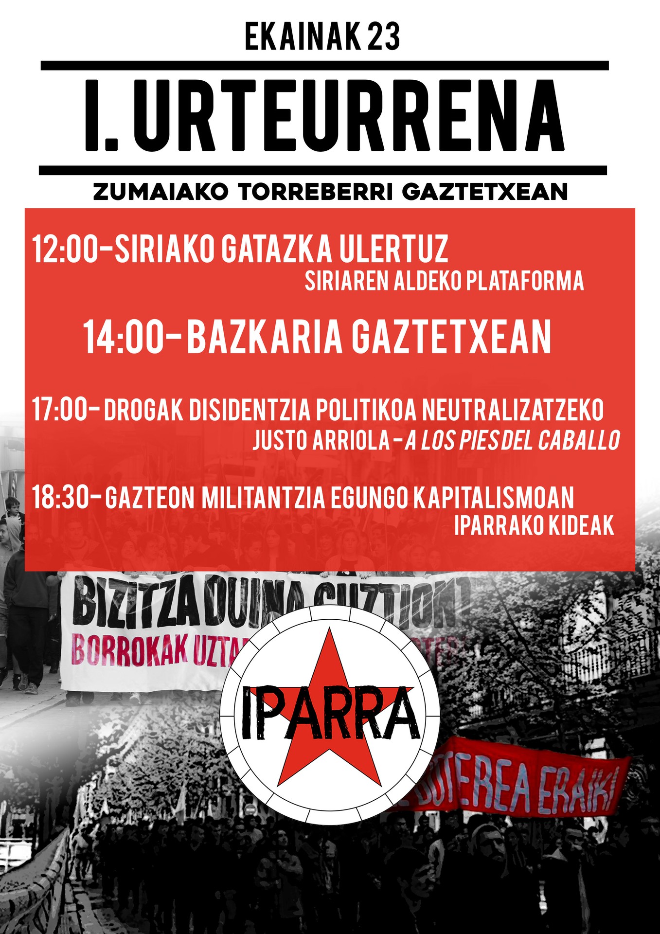 Iparrak egun osoko egitaraua prestatu du bere urteurrena ospatzeko