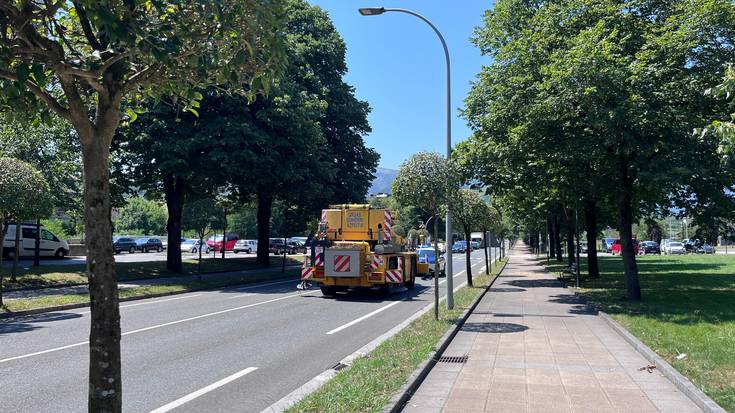 Garabi kamioi bat bateriarik gabe geratu da Loiolako Inazio hiribidean, eta auto ilara luzeak sortu dira