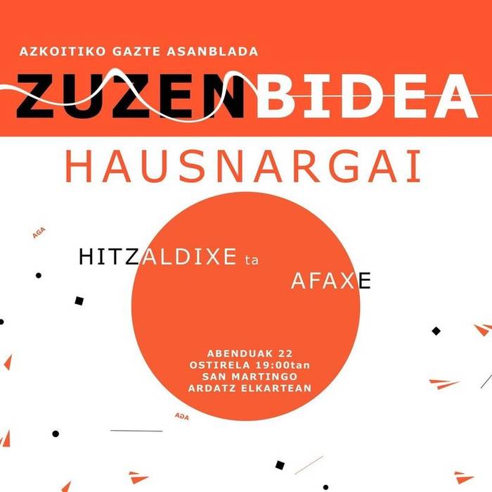 'Zuzenbidea hausnargai' hitzaldia
