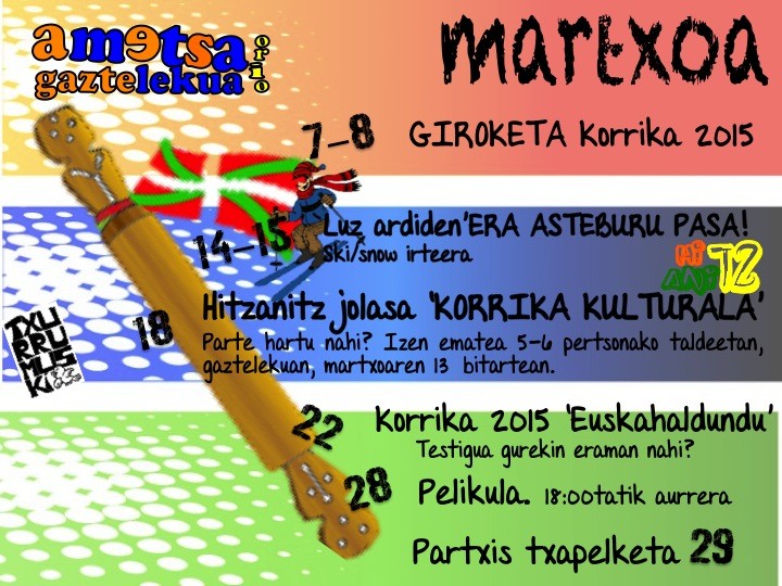 Bada zer egina martxoan ere gaztelekuan.Zer, ez za