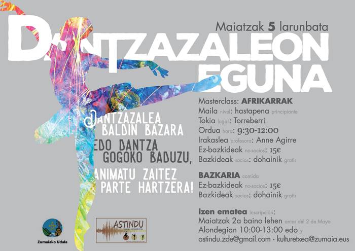 Dantzazaleon Eguna ospatuko da maiatzaren 5ean Torreberrin