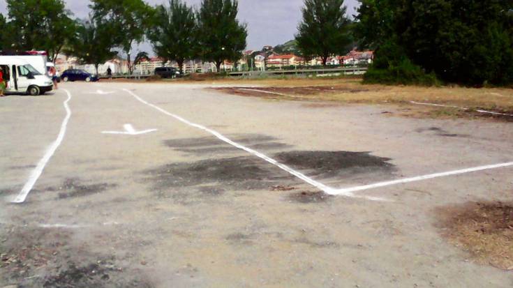 Santiago auzoko aparkalekua txukuntzeko lanak egin dira aste honetan