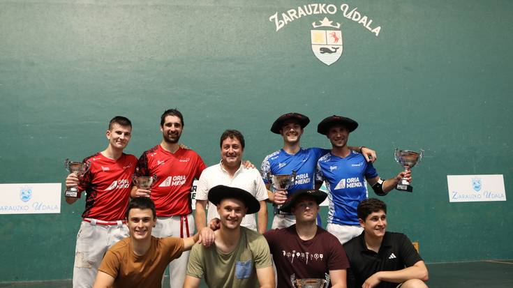 Adabe-Azpiroz eta Goikoetxea V-Martirena Zarauzko erremonte txapelketako txapeldunak