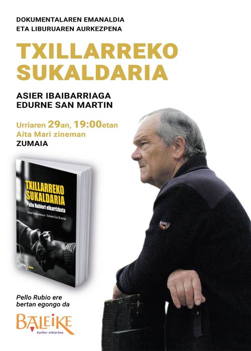 'Txillarreko sukaldaria' liburuaren aurkezpena eta dokumentala, Pello Rubiorekin