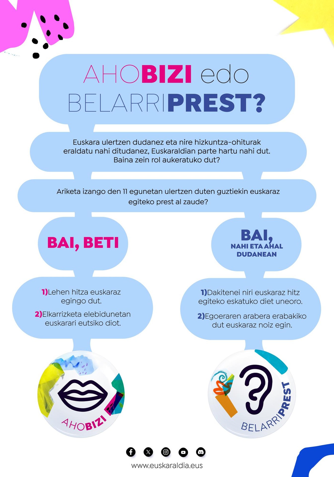 Bihar zabalduko da Euskaraldian norbanako gisa parte hartzeko izen ematea!