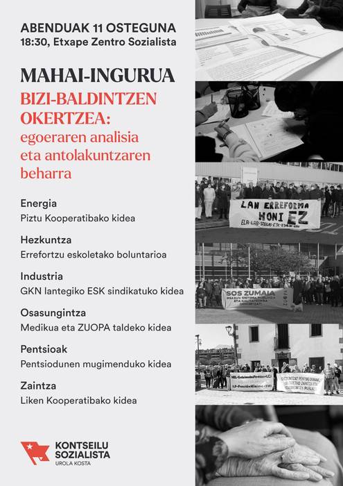 Etxape zentro sozialistaren III. urteurrena: mahai ingurua