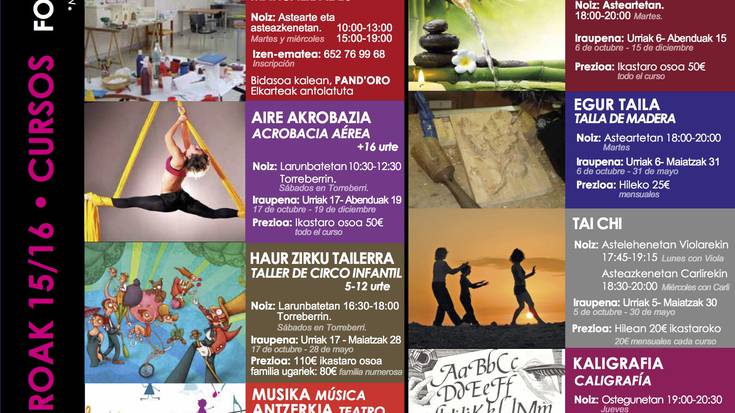 Hamaika ikastaro antolatu ditu Kultur Etxeak