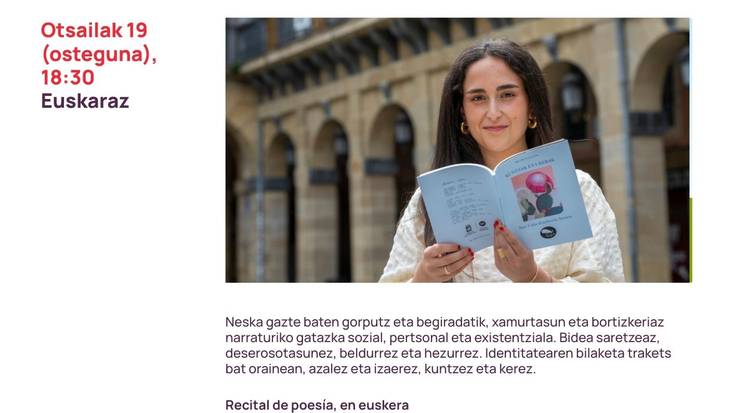 Poesia errezitaldia: Sara Uribe-Etxeberriaren 'Kuntzak eta kerak'