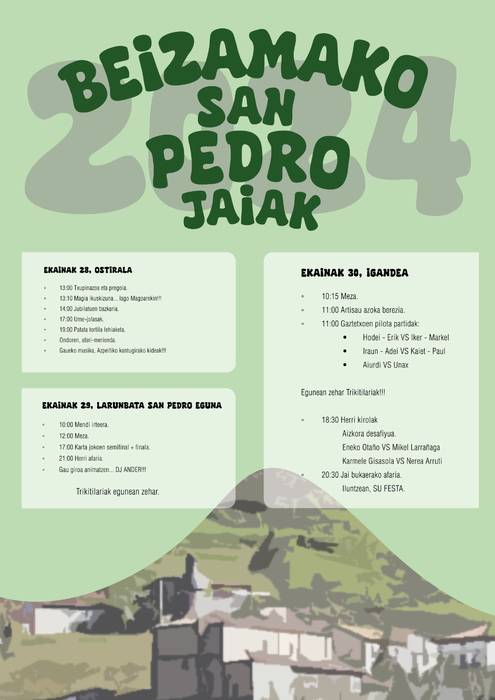 San Pedro jaiak Beizaman