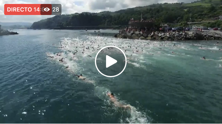 BIDEOA: Getaria-Zarautz igeriketa proba zuzenean