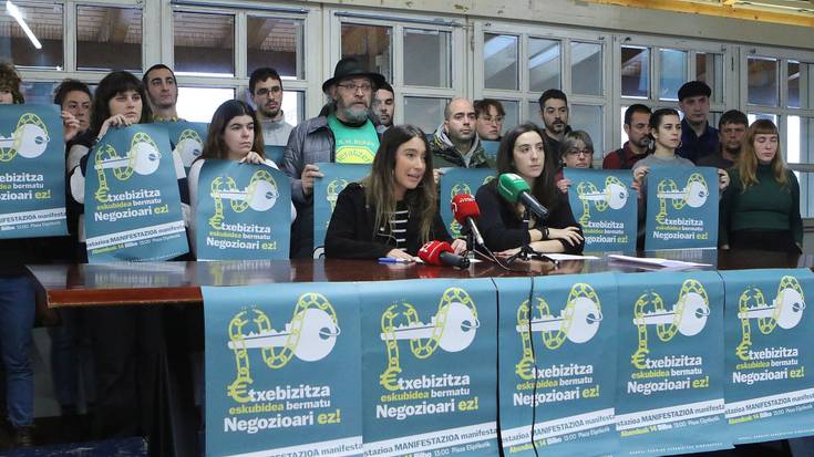 Etxebizitza sindikatuak deitutako Bilboko manifestaziorako autobusak antolatu dituzte