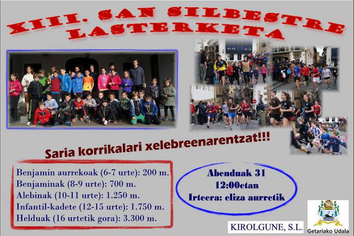 Getarian ere San Silvestre lasterketa egingo dute