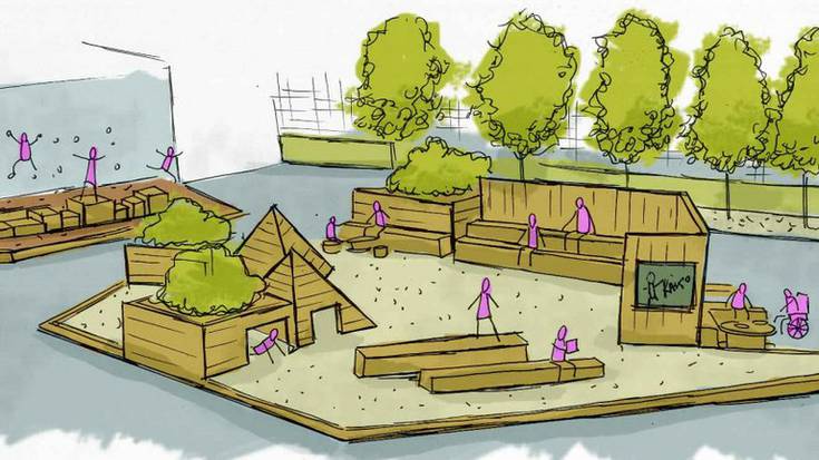 Herri Eskolako Aita Mari eraikineko jolastokia berrituko dute datozen hilabeteetan