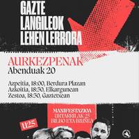 'Gazte langileok lehen lerrora' manifestazioaren aurkezpenak