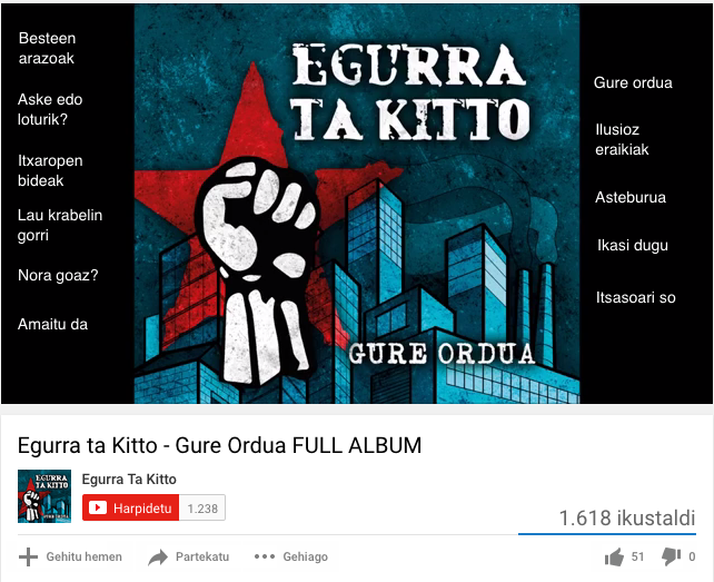 Hara! Egurra ta kitto taldeak disko osoa jarri du entzungai