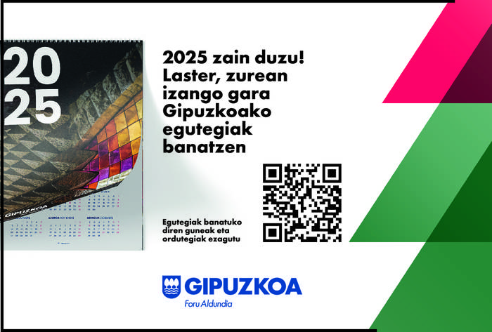 Foru Aldundiak 2025eko egutegiaren 40.000 ale banatuko ditu Gipuzkoan