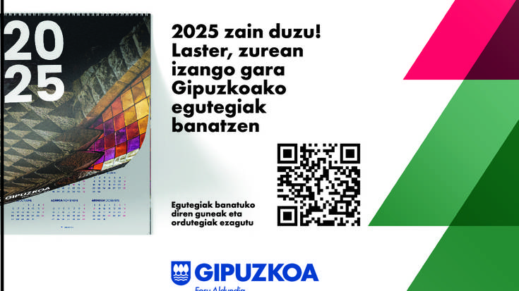 Foru Aldundiak 2025eko egutegiaren 40.000 ale banatuko ditu Gipuzkoan