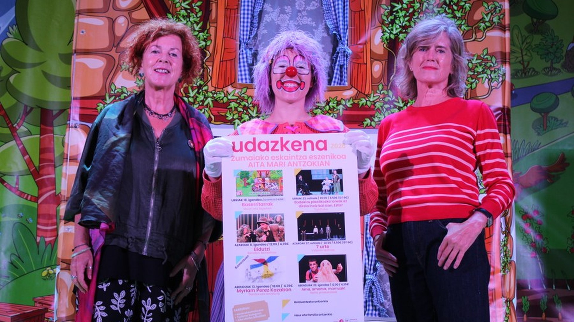 Muxin eta Zapotxin pailazoek irekiko dute udazkeneko arte eszenikoen programa