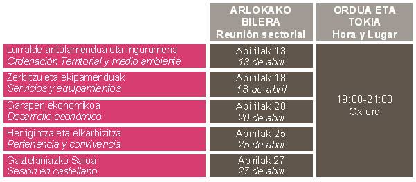 Plan estrategikoa osatzeko bilerak egingo dira apirilean