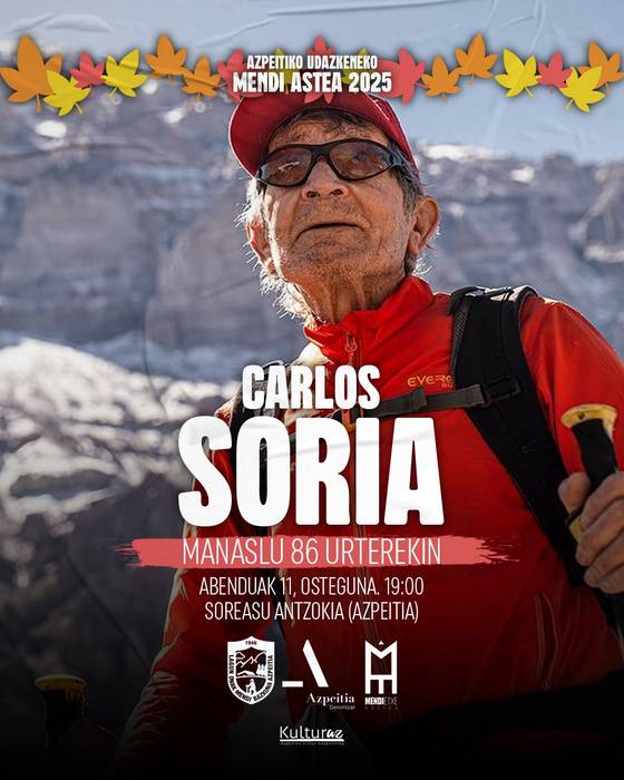 Mendi Astea: 'Manaslu 86 urterekin' (Carlos Soria)