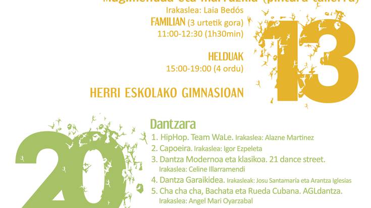 'Dantzara' ekitaldiarekin jarraituko du bihar VI. Maiatza Dantzan-ek