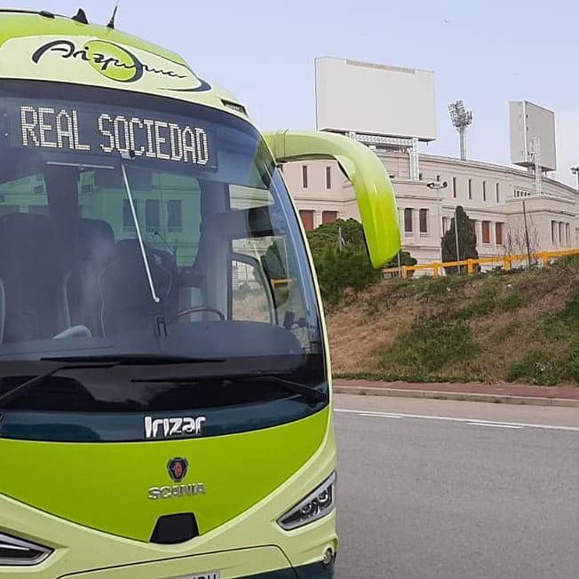 Reala ikustera joateko autobus zerbitzurik gabe gelditu dira Azpeitiko ia 200 zale