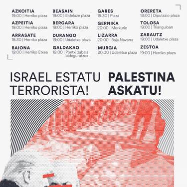 Elkarretaratzea: 'Israel genozida, palestinar erresistentzia aurrera' lelo hartuta