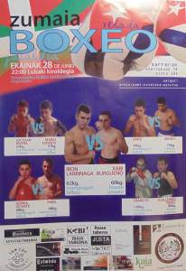 Boxeo jaialdia izango da larunbatean kiroldegian